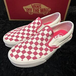 VANS checkerboard pink slip on shoes sneakers women’s 8.5 new in box